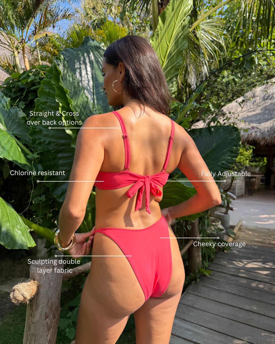 Triangle Bikini Top - Coral